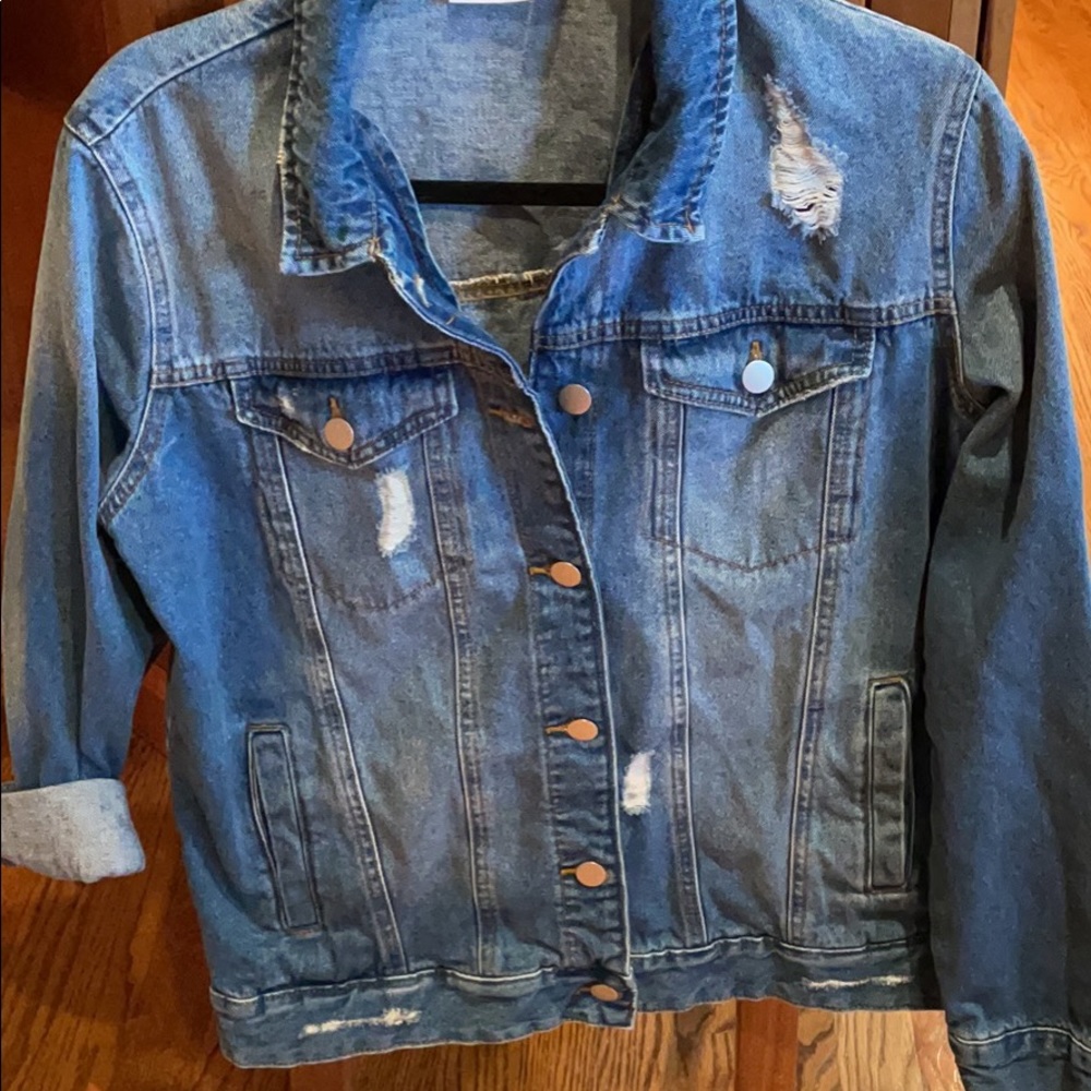 Nordstrom BP Ripped Denim Jacket